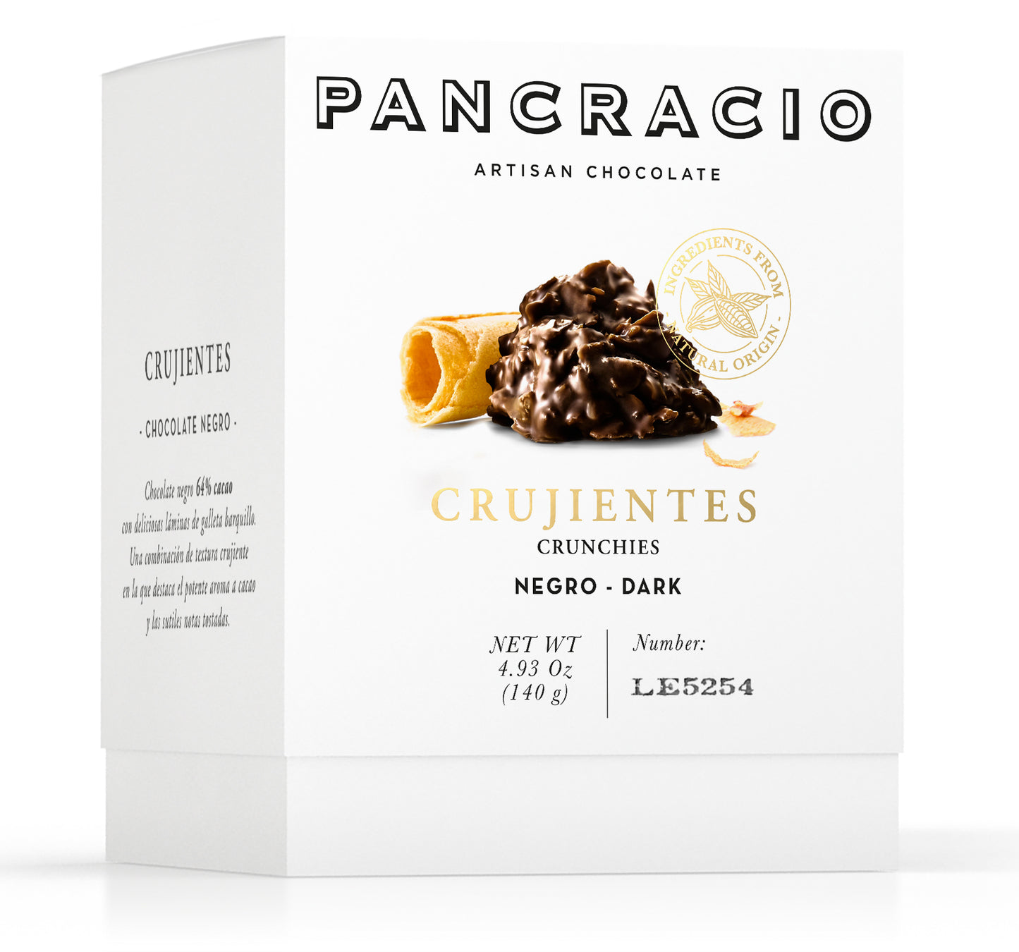 Хрупкави шоколадови бонбони PANCRACIO - черен шоколад 140гр.