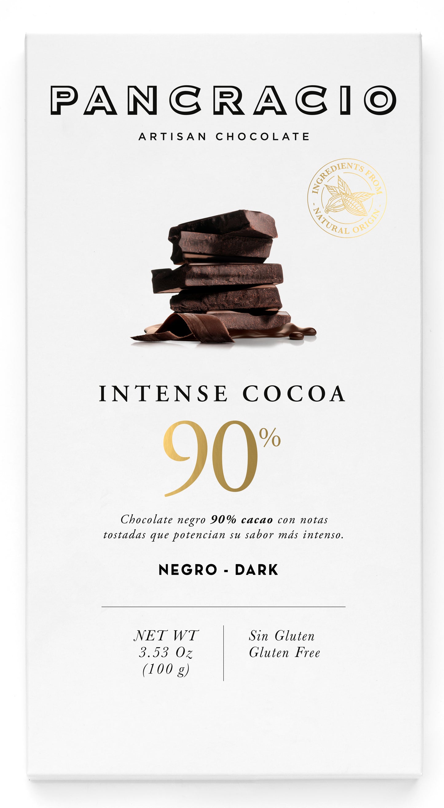 Занаятчийски шоколад PANCRACIO 100гр. - черен 90% какао