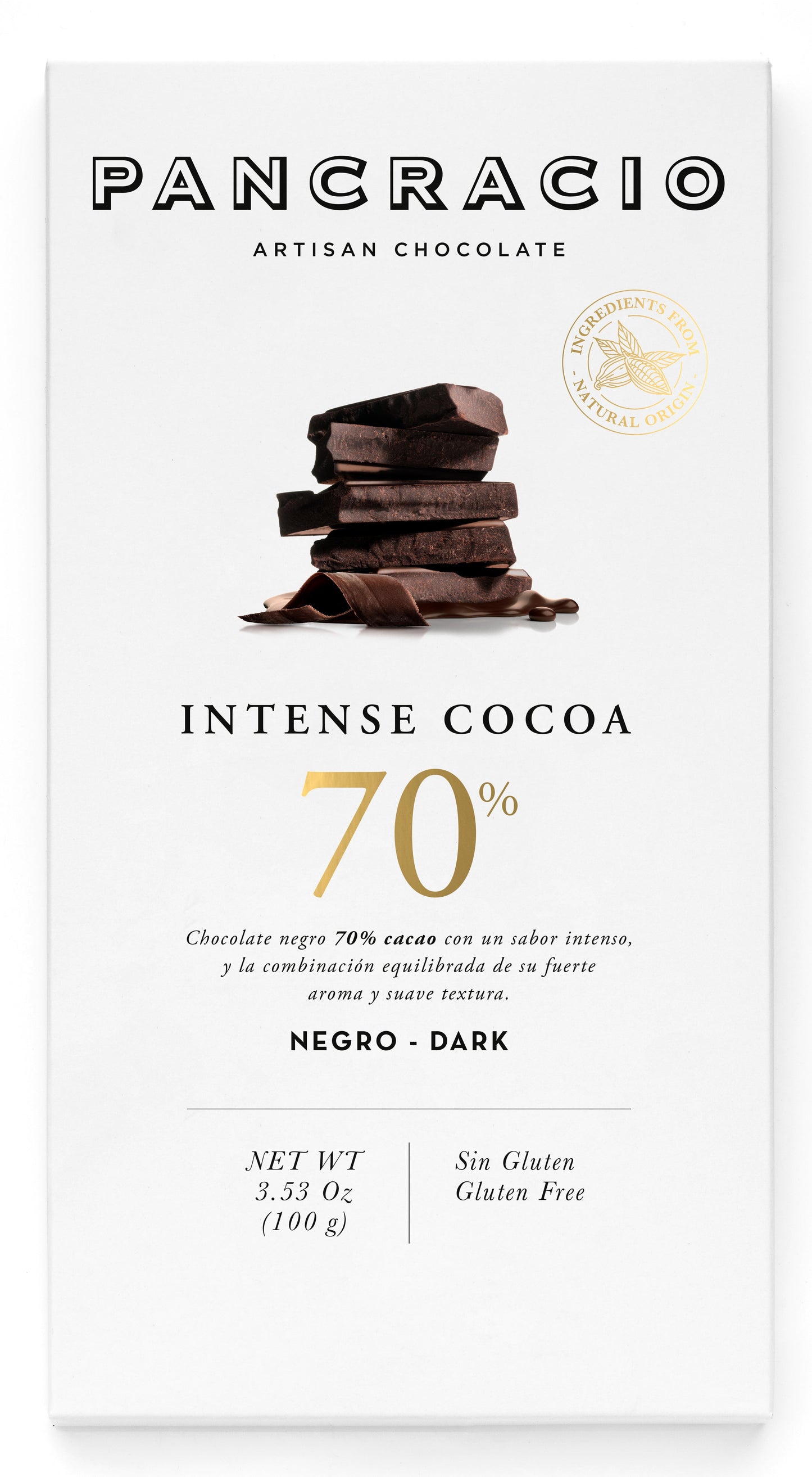 Занаятчийски шоколад PANCRACIO 100гр. - черен 70% какао